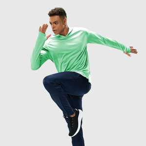 Chemises d'entraînement à manches longues pour hommes Sweat à capuche avec masque, UPF 50 + Cool Dry Fit Sports Compression Shirts Hoody - Product Image 4