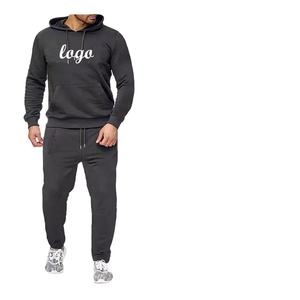 Costume de sport d'hiver pour hommes avec logo personnalisé Ensembles de pantalons de survêtement et de sweat à capuche grande taille Survêtement de mode avec pantalon - Product Image 2