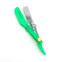 Rasoirs manuels acceptant la personnalisation OEM, support de rasoir en bambou/plastique/bois, rasoir professionnel à lame en acier inoxydable allemand
