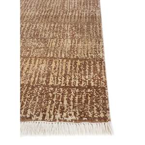 พรมขนสัตว์ถักมือลาย Entropy สีเบจและสีน้ำตาล รุ่น AKWS-1478 สำหรับห้องนั่งเล่น ห้องโถง ทางเข้าบ้าน รูปทรงสี่เหลี่ยมผืนผ้า ลายจิ๊กซอว์ สำหรับวัยรุ่น - Product Image 4