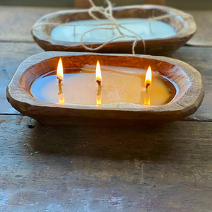 Cuenco de madera hecho a mano para velas de cera de soja para decoración navideña cuenco de madera con acabado natural a precios económicos - Product Image 1