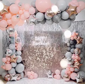 2m kare folyo perde parti arka plan perde pullu zemin düğün dekor Glitter duvar zemin doğum günü dekorasyon