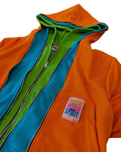 Fabricants de sweats à capuche zippés sur mesure pour hommes, streetwear, coupe courte, délavage acide, style boxy, triple épaisseur, poids lourd - Product Image 2