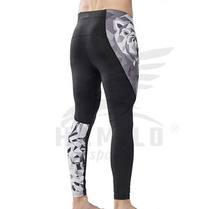 2024 Pantalon de yoga à séchage rapide pour homme OME Service personnalisé Leggings personnalisés à imprimé solide en taille XL avec logo de taille et décoration en maille - Product Image 4