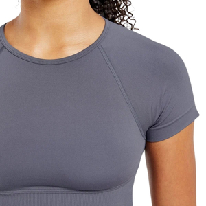 Women Seamless Crop <b>Tank</b> <b>Top</b> raglan Short Sleeve Yoga <b>Top</b> Breathable Quick Dry Fitness Gym Activewear - Product Image 5