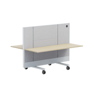 OMNI – Panneaux de séparation de bureau autoportants au design moderne pour postes de travail assis-debout compacts, solutions d'intimité