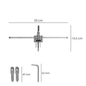 Broca Wolfpack per Taglio Cerchi Regolabile 30-300mm - Product Image 2