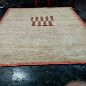 Alfombra Handloom Jacquard Dhurrie, alfombra de mezcla de yute y algodón de lana suave, tejido plano versátil para el hogar moderno, Exportación al por mayor - Product Image 2