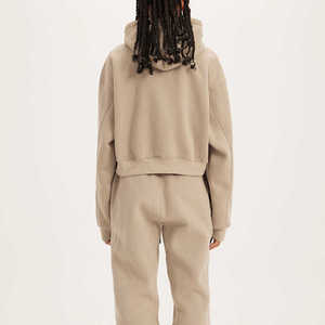 LOW quantité minimale de commande Baseball Football Impression Sequin Broderie Dames Outwear Oversize 1/4 Zip Pullover Personnalisé Femmes Hoodies - Product Image 5