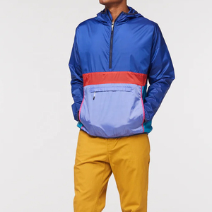 Full Zip Canvas Windbreaker Jacket for Men Waterproof Breathable <b>Hoodie</b> with Custom Logo Lightweight Eco-Friendly Winter Jacket - Product Image 2