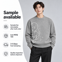 Pull personnalisé FNJIA avec logo pour homme, pull d'hiver, motif design, tricot en coton, manches longues, col rond, pull tricoté sur mesure