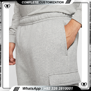 Pantalon de survêtement uni en éponge fuselé pantalon de survêtement avec logo personnalisé pantalon de survêtement pour homme - Product Image 5