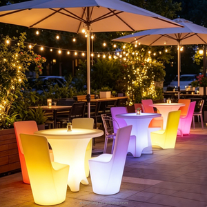 <span class=keywords><strong>Tavolo</strong></span> da Bar Moderno a LED con Illuminazione, Arredamento in <span class=keywords><strong>Plastica</strong></span> Impermeabile per Bar Domestici, Hotel e Centri Commerciali, Ideale per Feste e Noleggio - Product Image 3