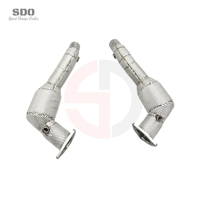 Downpipe catalytique à haut débit en acier inoxydable SDO pour Ferrari California 4.3L 2009-2014 avec bouclier thermique industriel
