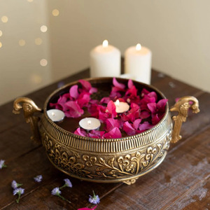 Urli de latón macizo de tamaño ND de forma personalizada más vendida con Urli de latón de Color dorado de buena calidad para regalos de boda - Product Image 3