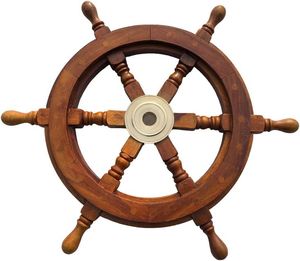 Timón de Barco Náutico de Madera |   Hecho a Mano con la Mejor Calidad de Acabado |   Precio de Fábrica al por Mayor - Product Image 1