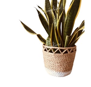 Nouveautés Jardinière de jardin écologique Jardinière ronde moderne à la mode en rotin pour salons, bureaux et balcons - Product Image 6