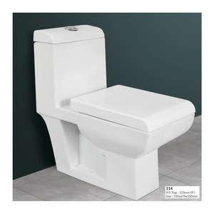 Modern One Piece Toilet Bowl Soft Close <b>Seat</b> Washdown S Trap WC - Product Image 1