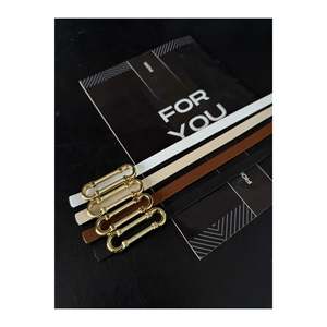 4-Piece Gold Buckle Thin <b>Belt</b>, Suitable for <b>Trousers</b>, Shirts, Jackets, and Dresses. - Mixed - Product Image 2