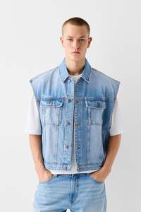 Gilet en jean pour hommes modernes décontracté Vintage élégant Denim gilet une garde-robe essentiel en détresse Style cool sans effort - Product Image 6