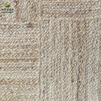 Großer Umweltfreundlicher Haustierfreundlicher Waschbarer Rutschfester Gepolsterter Teppich Wohnzimmer aus Baumwolle Jute Denim Handgefertigt Anpassbar