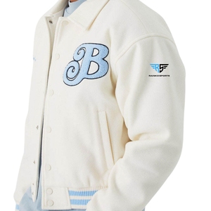 แจ็กเก็ตเบสบอลสำหรับผู้ชายเสื้อแจ็กเก็ตกันหนาวแบบลำลองปกตั้งมีหลายสี - Product Image 4