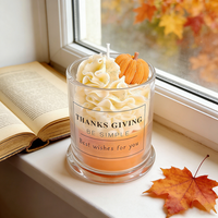 Bougie artisanale parfumée à la vanille, grand pot en verre, longue durée de combustion, bougie aromathérapeutique à la citrouille pour la décoration de la maison, cadeau de mariage