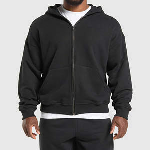 XD2 Fitness Mens Custom Graphic Zip Up Hoodie Streetwear & Gym Wear con diseño personalizado en la espalda - Product Image 1