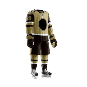 Tenues d'équipe de hockey sur glace faites à la main avec logo personnalisé - Nouveaux ensembles de maillots et de pantalons - Product Image 2