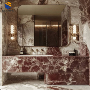 KT STONE Meuble <span class=keywords><strong>de</strong></span> salle <span class=keywords><strong>de</strong></span> bain moderne en pierre naturelle, avec manteau <span class=keywords><strong>de</strong></span> cheminée en marbre poli, étanche, pour hôtels et appartements, à usage exclusif - Product Image 3