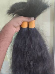 Extensions de cheveux indiens Remy de haute qualité, couleur personnalisée, blond, extensions en vrac, sans produits chimiques, emballage sécurisé - Product Image 2