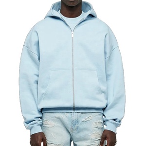 Sudadera con Capucha Unisex de Alta Calidad, 100% Algodón, con Cierre, Diseño Liso para Impresión de Logotipo Personalizado, 300g, Ecológica - Product Image 1