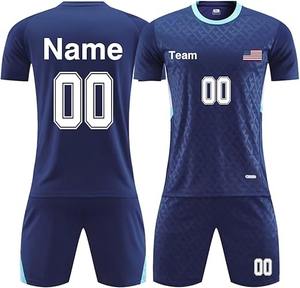 Maillots de football unisexes personnalisés OEM, tenue de sport sur mesure, kit à manches courtes, respirant, léger, été - Product Image 1