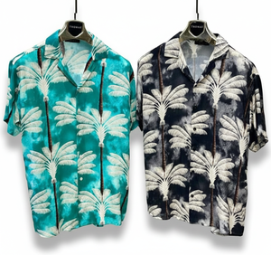 เสื้อเชิ้ตแขนสั้นลายดอกไม้ทันสมัยสำหรับผู้ชาย ทรงหลวม ผ้าซาตินน้ำหนักเบา สไตล์เก๋ไก๋ ระบายอากาศได้ดี เป็นมิตรกับสิ่งแวดล้อม เหมาะสำหรับใส่ลำลองในช่วงฤดูร้อนและวันหยุด - Product Image 4