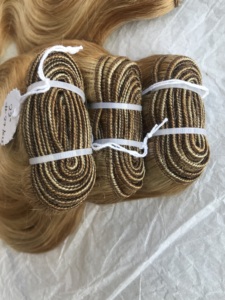Cuticle Aligned Raw Virgin Temple Grade Brazilian Soft and <b>Silky</b> Color No. #27/613 Body Wave Human Hair Bundles Extension Vendor - Product Image 6