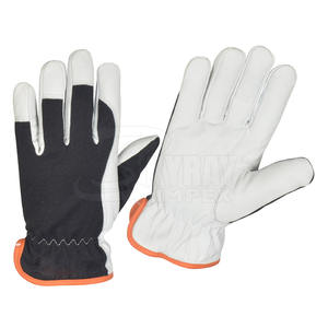 Guantes de trabajo de montaje para hombre con logotipo personalizado, fabricante de fábrica, guantes de seguridad de cuero con forro de algodón, talla XL, proveedor de Pakistán - Product Image 4