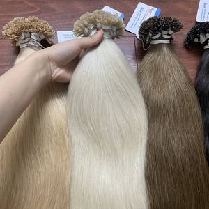 Muchas extensiones de cabello recto de color I tip U tip Keratin Hair Double Drawn Vendedores de cabello Raw Vietnamese Vendedores de cabello - Product Image 2