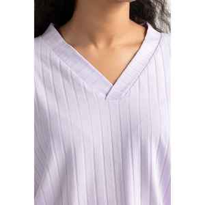 Top Lila Holgado con Cuello en V 224-216-311 T, Tejido de Punto de Poliéster de Alta Calidad, Camiseta sin Mangas Sencilla con Estampado Sólido, Antiarrugas, Verano, Tallas XL XXL 3XL - Product Image 1