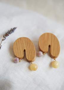 Boucles d'oreilles noires de créateurs populaires faites à la main bijoux de mode pour femmes boucles d'oreilles de mariage en bois personnalisées en bois naturel - Product Image 4