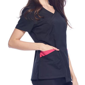 Achetez des ensembles de blouses médicales pour femmes de haute qualité personnalisées pour l'été, uniformes à manches courtes respirants, ensembles de blouses d'hôpital pour infirmières - Product Image 5
