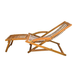 Chaises de plage pliantes en teck massif, idéales pour se détendre dans des espaces ouverts, pour restaurants ou villas. - Product Image 1