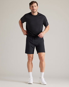 Short d'entraînement léger et extensible pour hommes, vêtements de gym d'été, logo personnalisé, couleur unie, style décontracté, brodé - Product Image 4