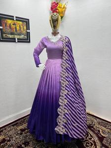 ชุดยาวสไตล์ anarkali ดีไซเนอร์อินเดียแบบพิเศษพร้อมชุดปาร์ตี้และงานแต่งงานแบบ Dupatta สำหรับผู้หญิง - Product Image 5