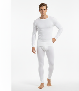 Traje Térmico Blanco Arctic Shield para Hombre, Manga Larga, Tejido Suave, Cálido y Transpirable, Diseñado para la Estabilidad en Invierno - Product Image 1