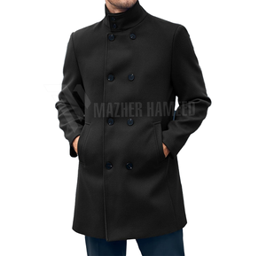 Nouveau modèle Manteau long unisexe noir foncé Manteau long respirant de qualité supérieure à la mode Manteau long pour hommes - Product Image 1