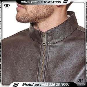 แจ็กเก็ตหนังแท้กันลมแบบใหม่สำหรับกลางแจ้งแจ็คเก็ตหนังวัวแท้ Avirex ผลิตตามสั่ง - Product Image 4