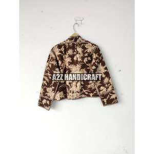 Chaqueta Acolchada con Parches de Estilo Nuevo para Mujer, Abrigo con Estampado Floral, Ropa de Fiesta, Chaqueta para Mujer, Regalo para Mujer, Regalo de Navidad, Abrigo Estampado Nuevo - Product Image 6