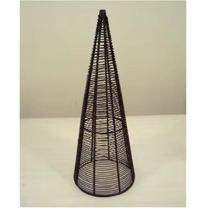 Escultura Decorativa de Escritorio con Diseño de Árbol de Navidad, Base de Madera Creativa Hecha a Mano, Moderna y Atractiva Decoración Metálica para Oficina - Product Image 6