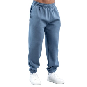 Custom Logo Men <b>Jogger</b> Sweatpants 80% Cotton 20% <b>Polyester</b> Breathable Oversized Plain Training Loose Fit for Spring Casual Wear - Product Image 1