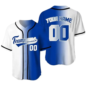 Maillot de baseball/softball personnalisé sur mesure, impression par sublimation sur tissu de haute qualité, boutons, pour adultes. - Product Image 1